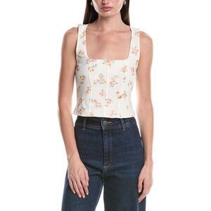 Afrm Womens  Ivara Corset Tank, White